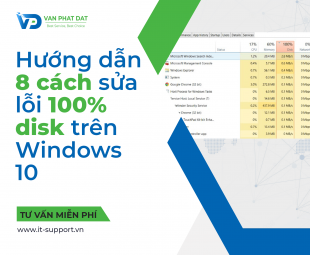 HƯỚNG DẪN 8 CÁCH KHẮC PHỤC LỖI 100% DISK TRÊN WINDOWS 10