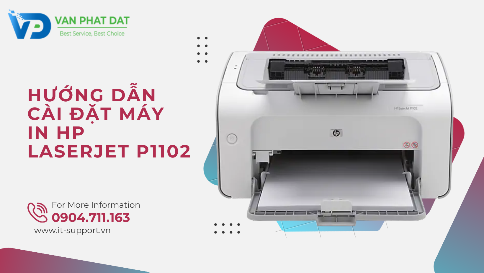HƯỚNG DẪN CÀI ĐẶT MÁY IN HP LASERJET P1102