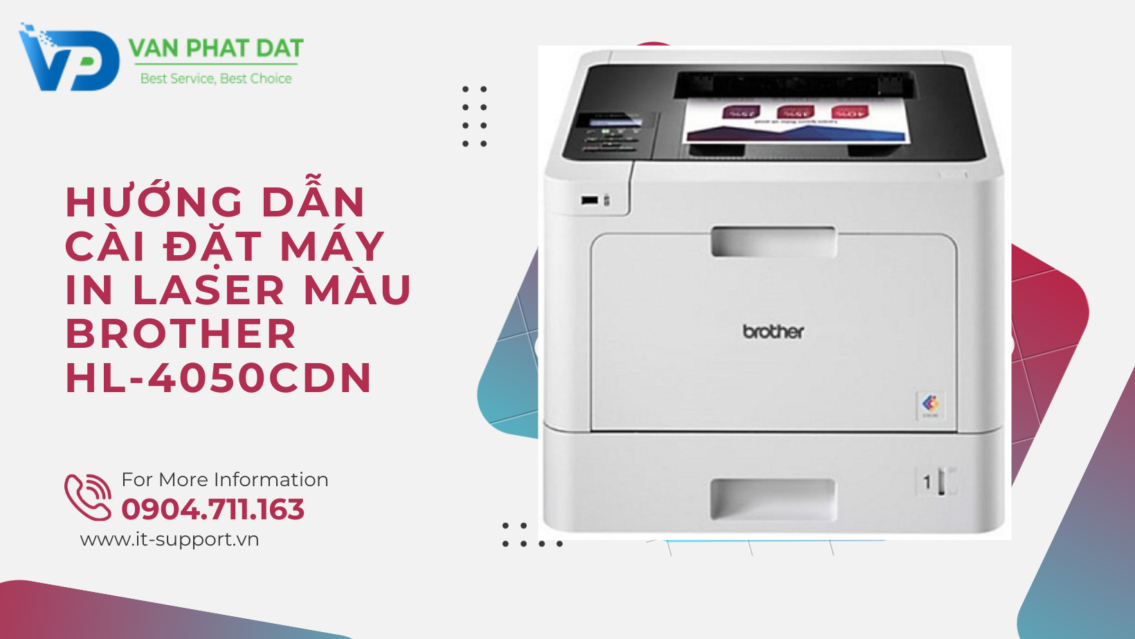 HƯỚNG DẪN CÀI ĐẶT MÁY IN LASER MÀU BROTHER HL-4050CDN