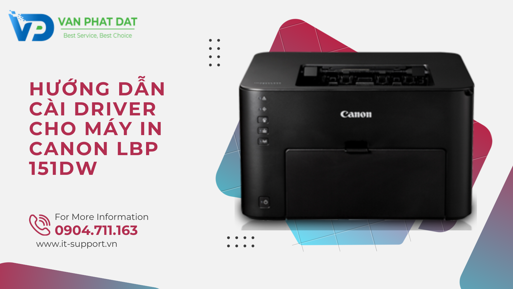 HƯỚNG DẪN CÀI DRIVER CHO MÁY IN CANON LBP 151DW