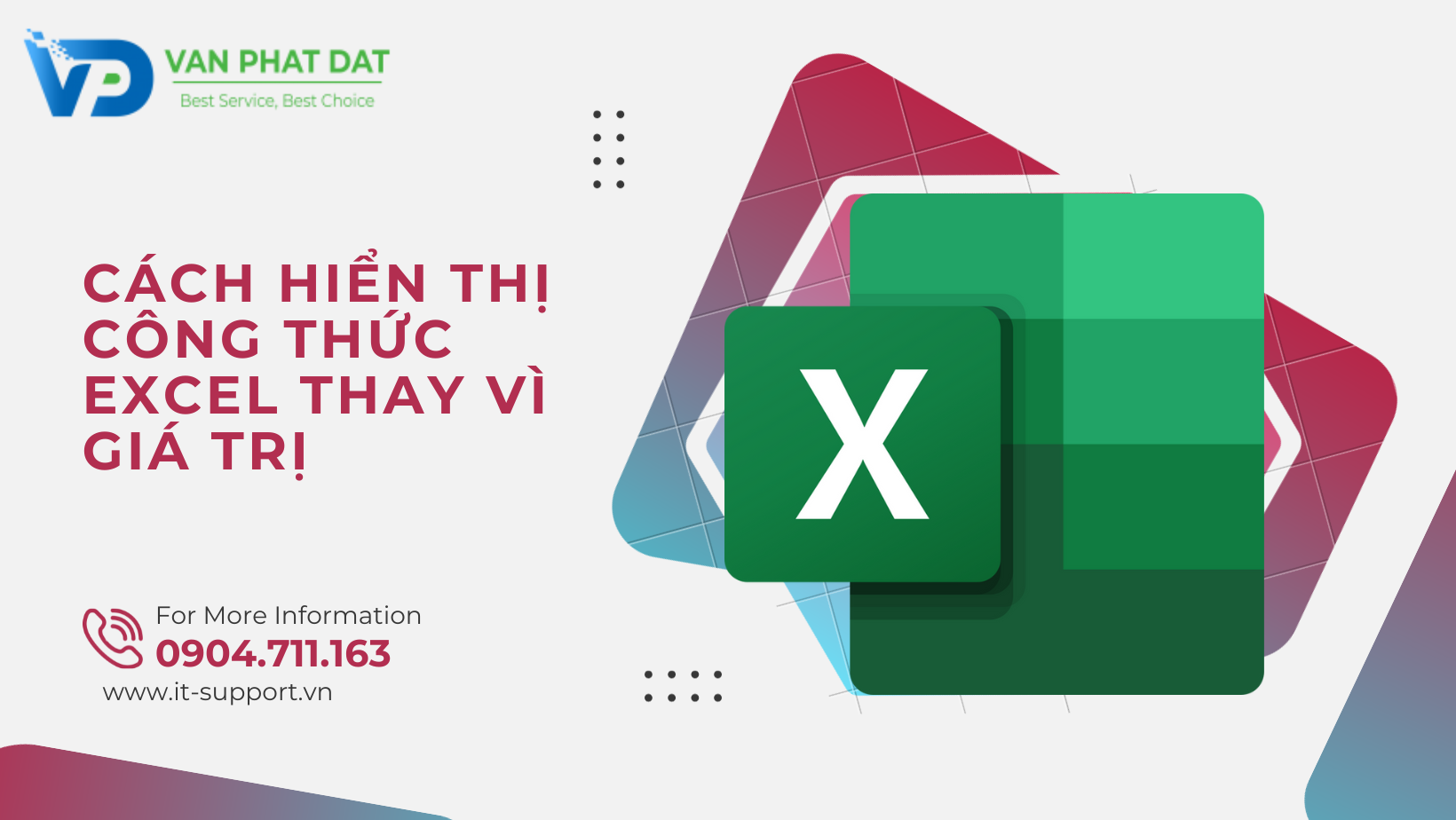CÁCH HIỂN THỊ CÔNG THỨC EXCEL THAY VÌ GIÁ TRỊ