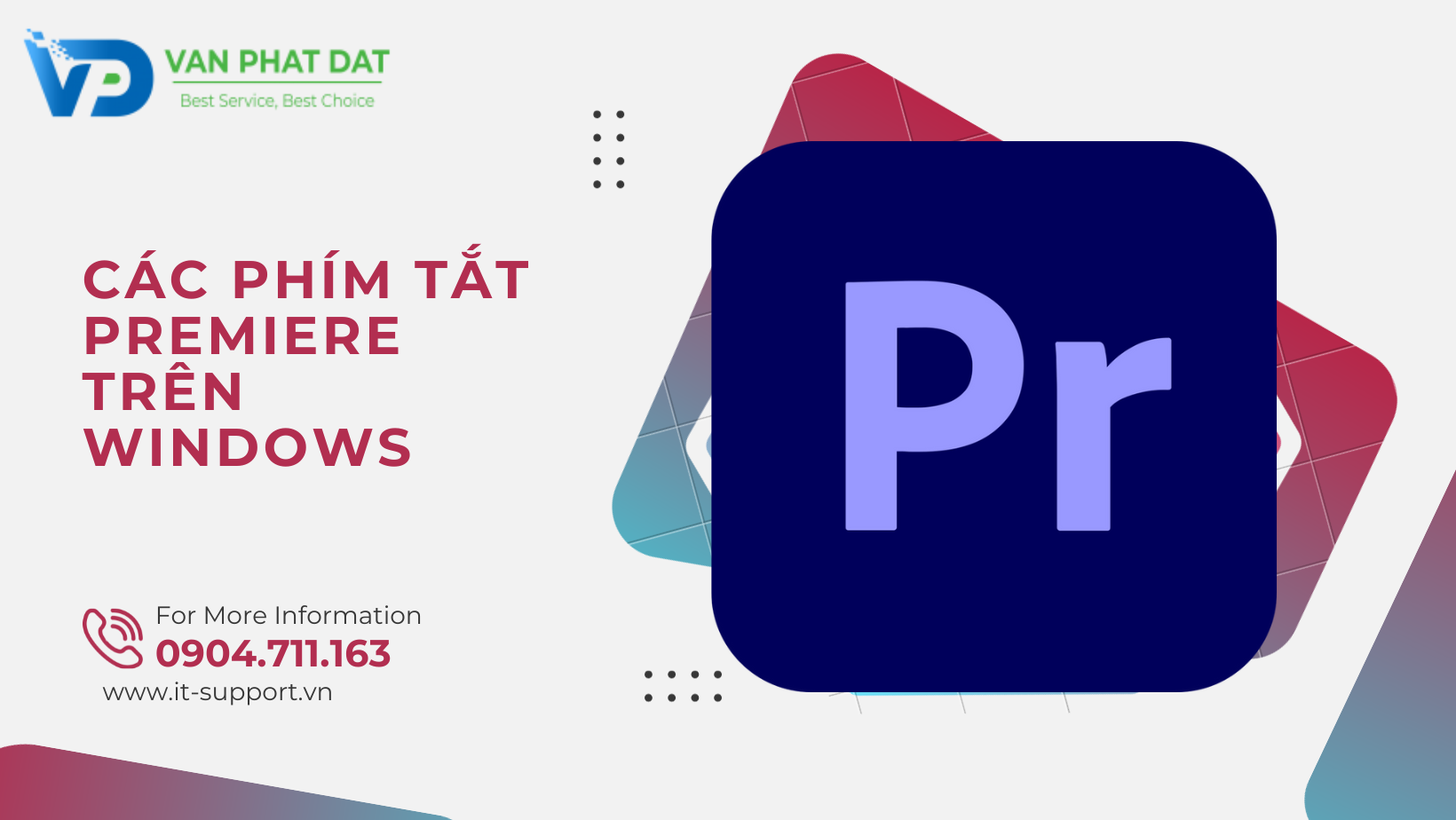 CÁC PHÍM TẮT PREMIERE TRÊN WINDOWS