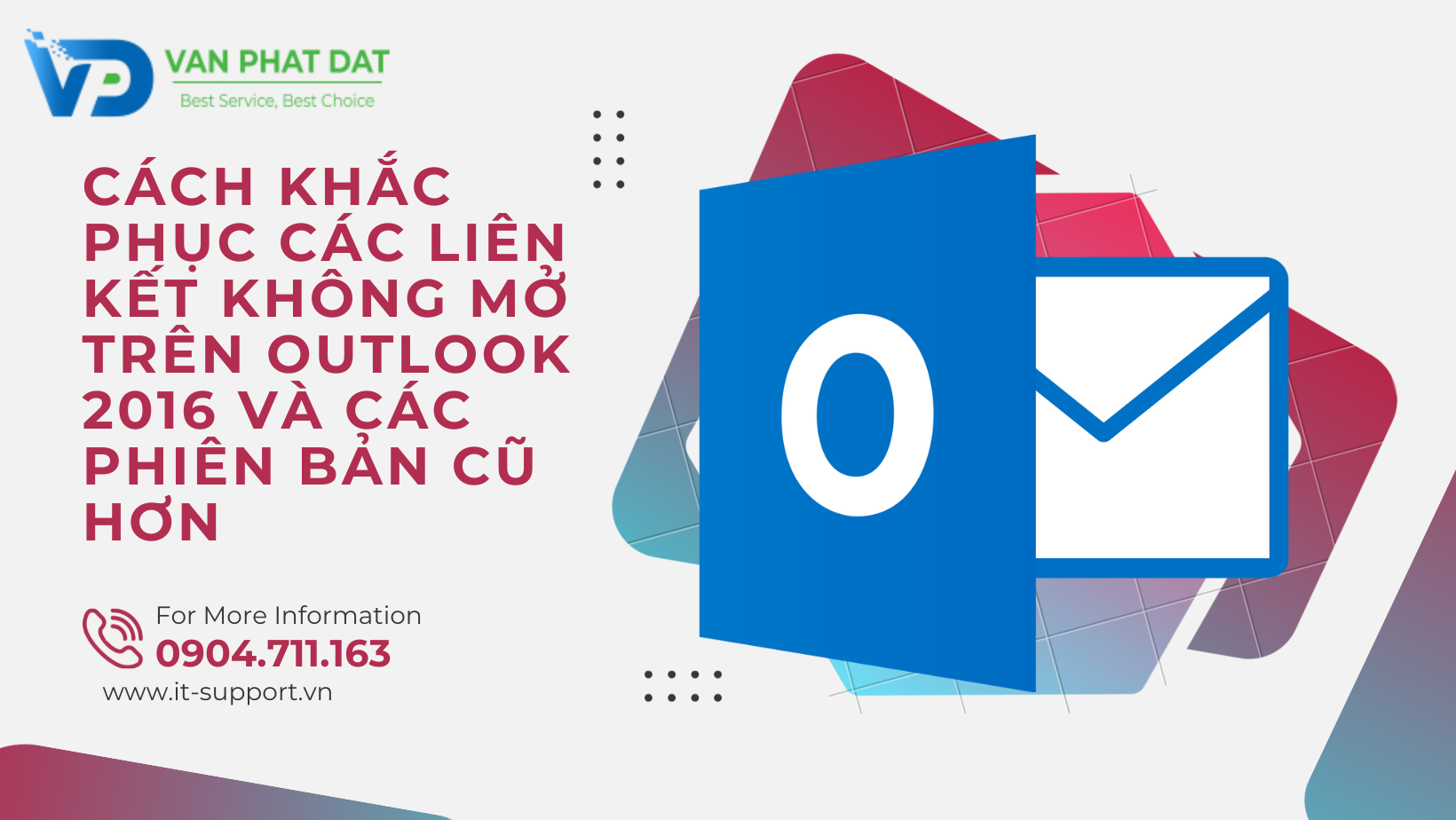 CÁCH KHẮC PHỤC CÁC LIÊN KẾT KHÔNG MỞ TRÊN OUTLOOK 2016 VÀ CÁC PHIÊN BẢN CŨ HƠN