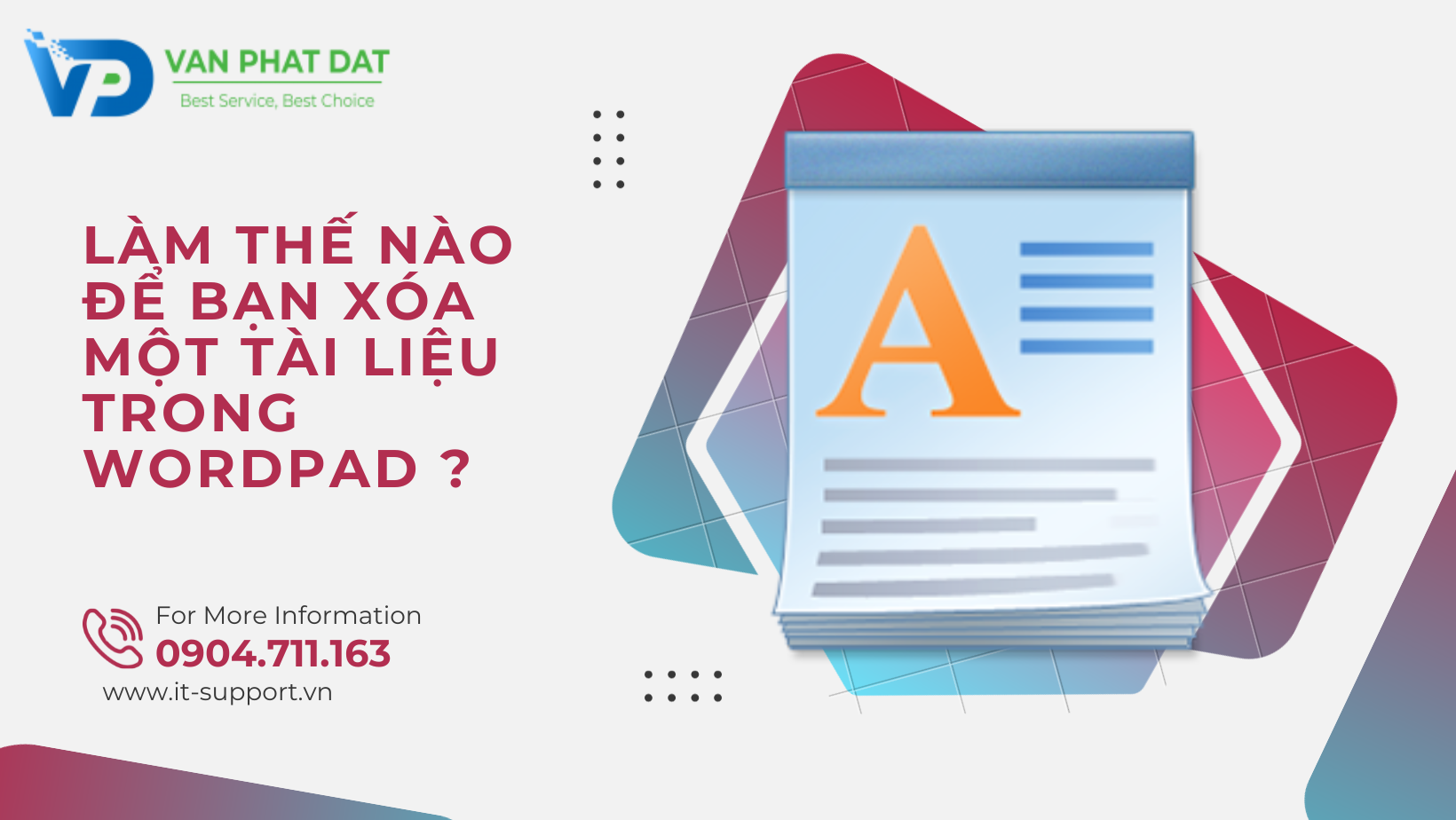 LÀM THẾ NÀO ĐỂ BẠN XÓA MỘT TÀI LIỆU TRONG WORDPAD ?